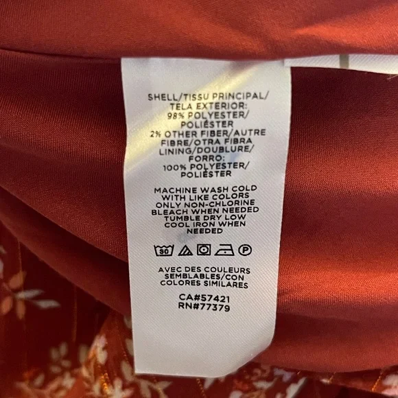 Ann Taylor Womens 8 Shimmer Floral Flutter Cottage Boho Midi Dress - Picture 12 of 15